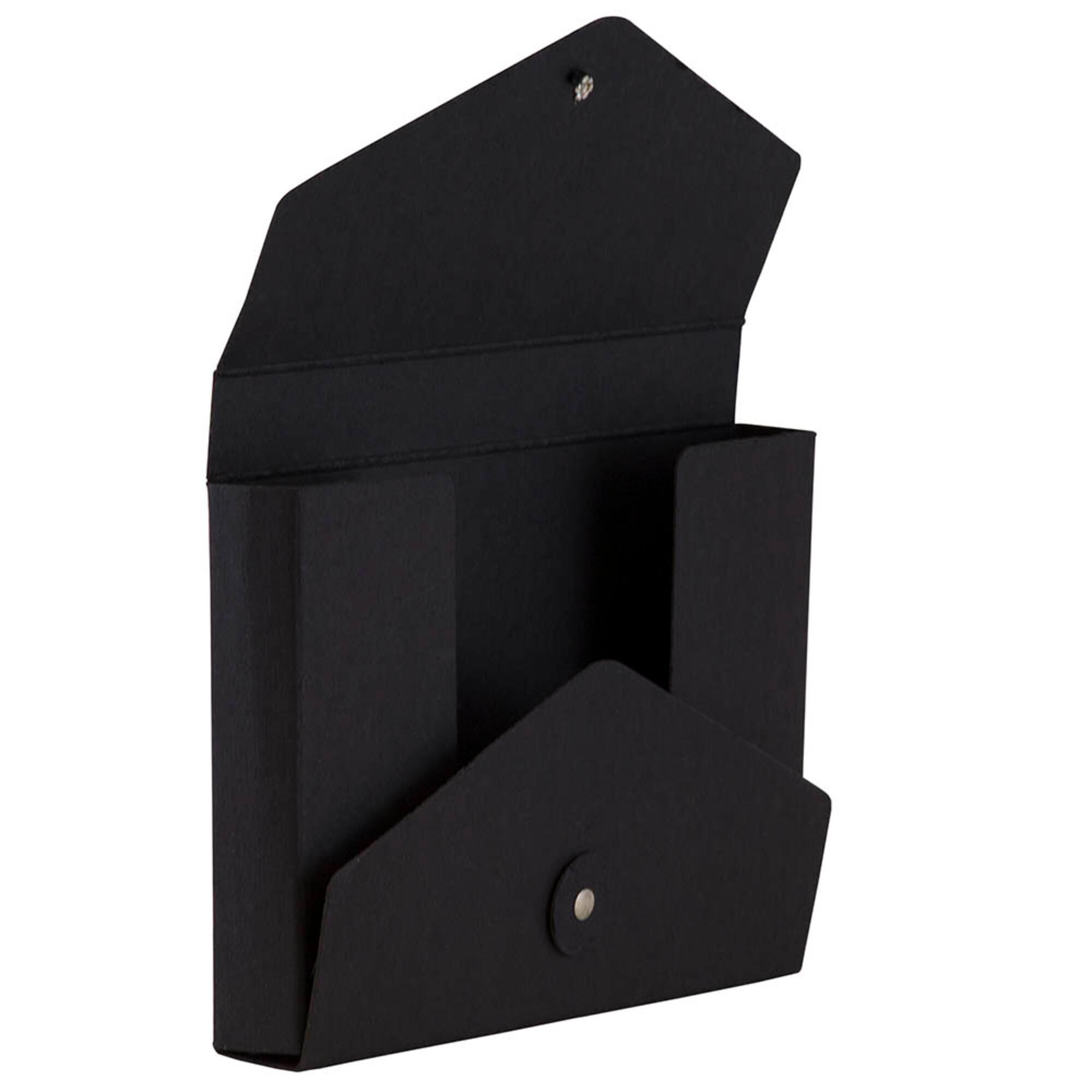 JAM Paper Black Kraft Portfolio with Button and String Tie Closure 5.5" x 8.5"